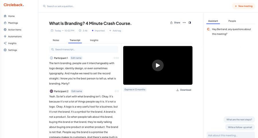 Circleback
			      ux ui design