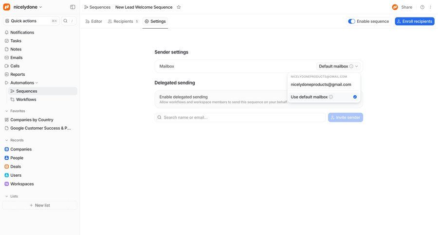 Attio
				settings ui page example