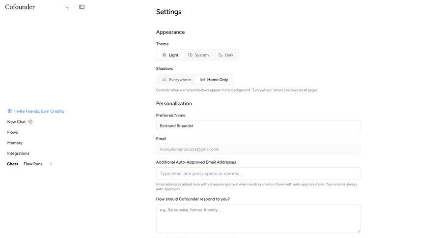 Cofounder
				profile ui page example