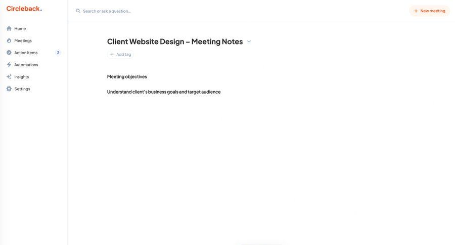 Circleback
			     ux ui design