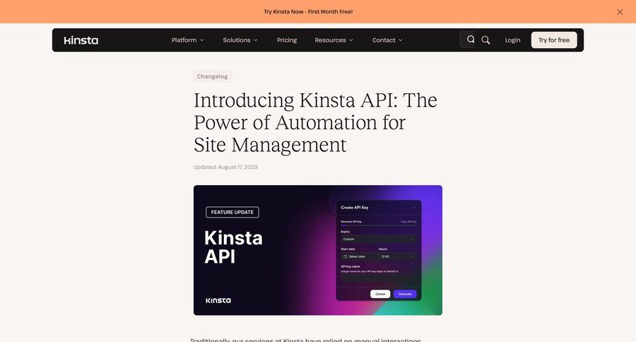 Kinsta
				article ui page example
