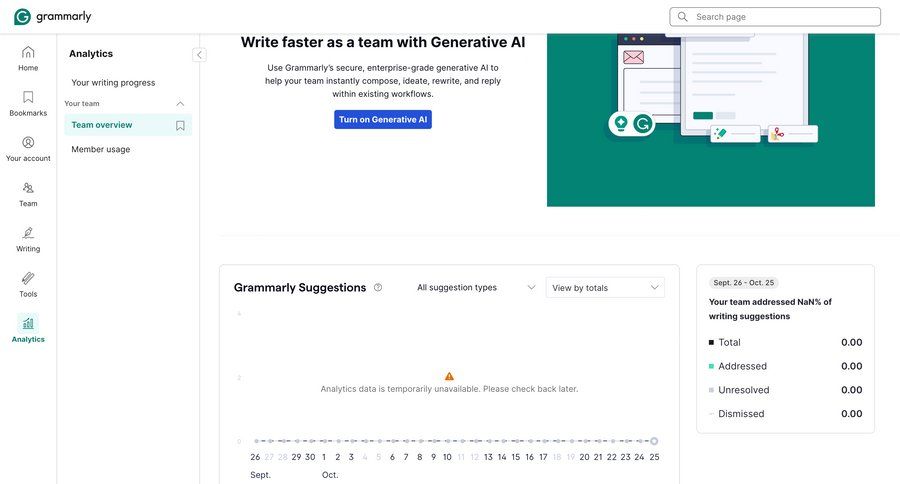 Grammarly screen example