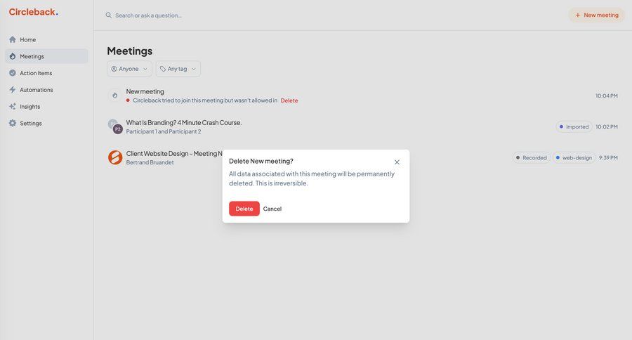 Circleback
			   ux ui design
