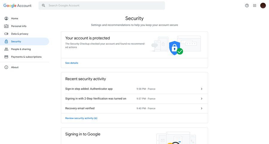 Google Account
			  ux ui design