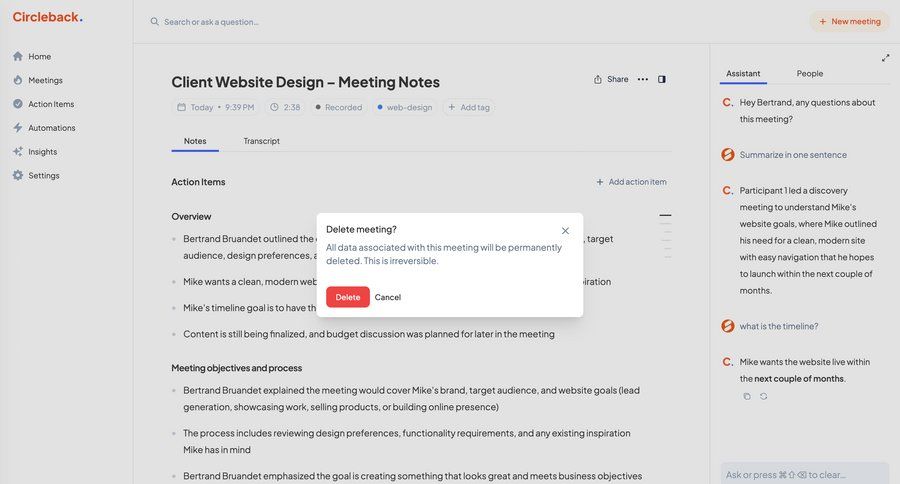 Circleback
			      ux ui design