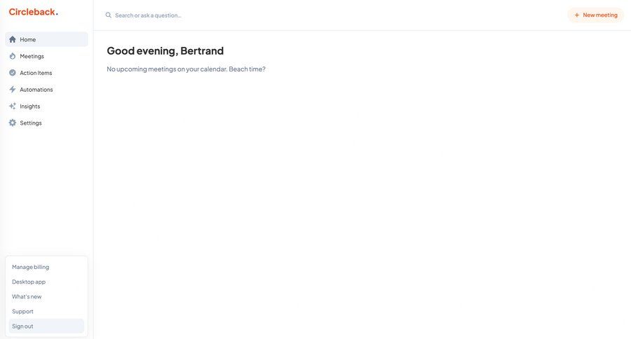 Circleback
			  ux ui design