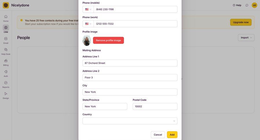 Outseta screen example