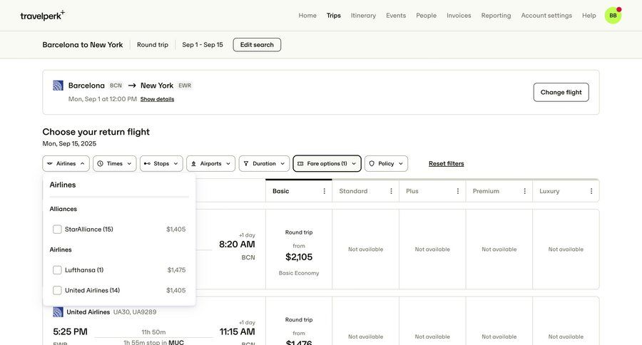 Travelperk screen example