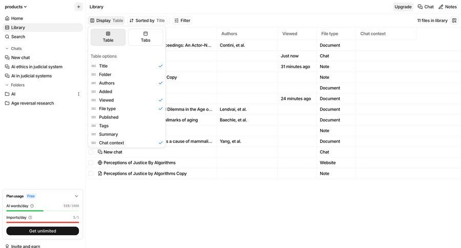 Anara screen example