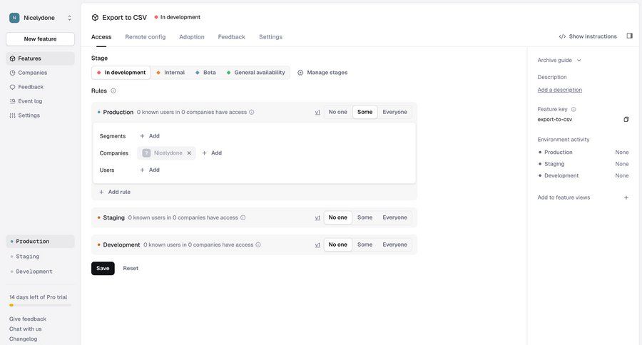 Reflag screen example