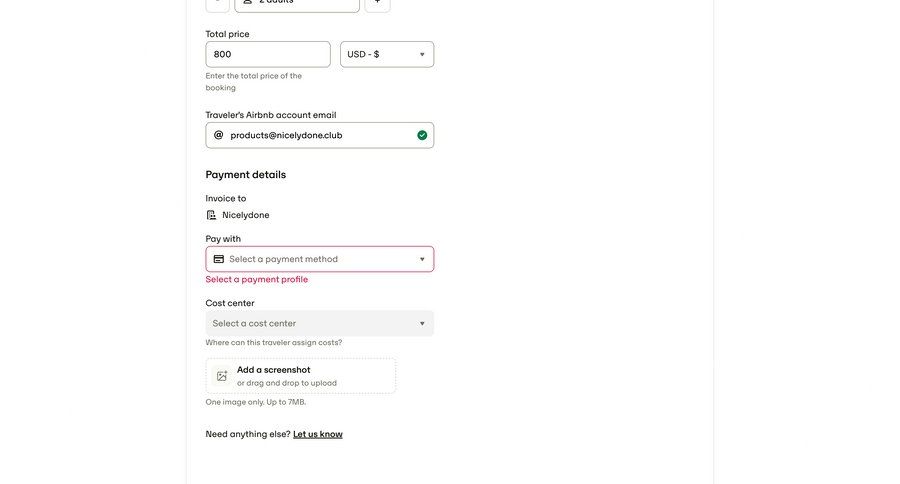 Travelperk screen example