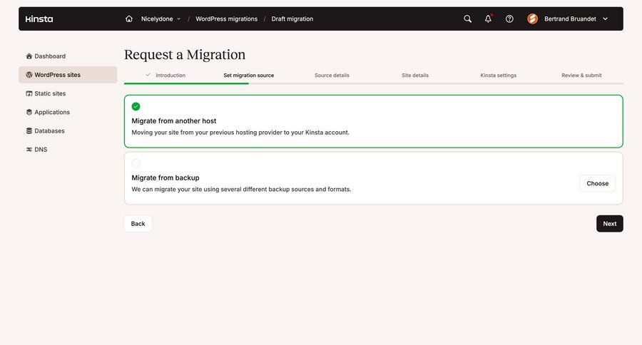 Kinsta screen example