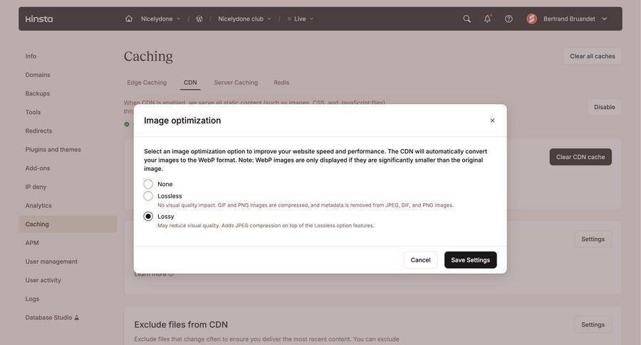 Kinsta
				settings ui page example
