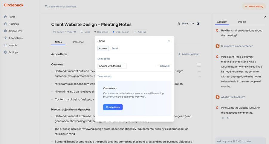 Circleback
			    ux ui design