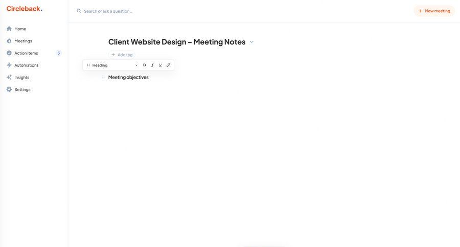 Circleback
			  ux ui design
