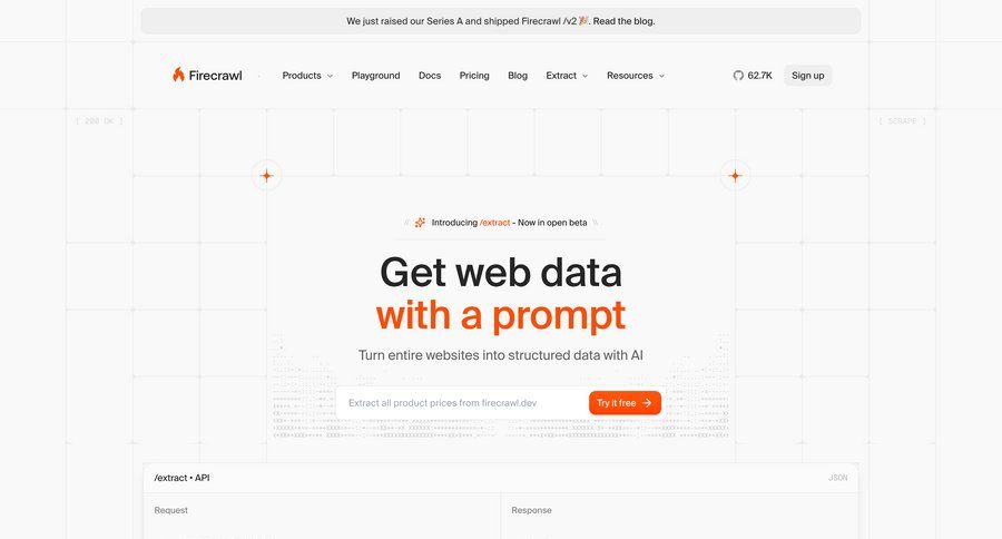 Firecrawl
				tools page example