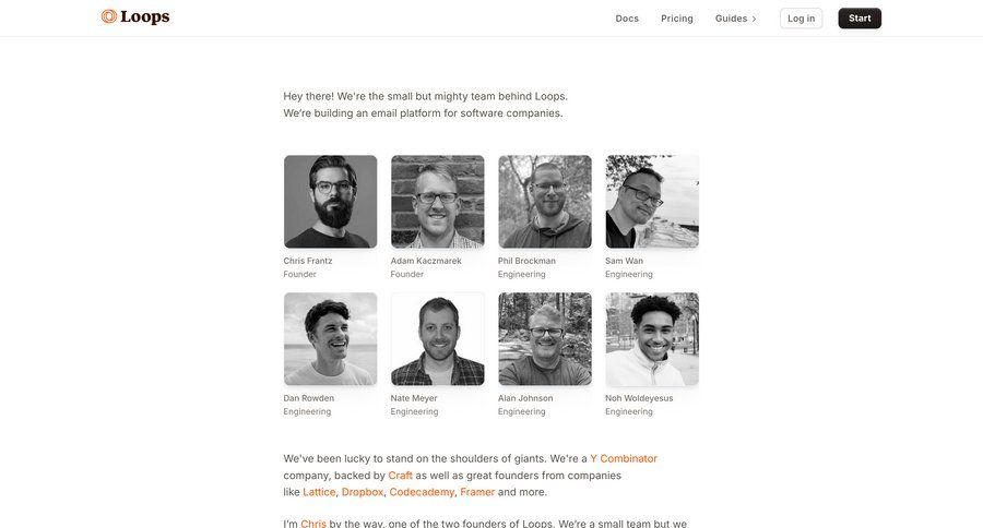 Loops
				team ui page example