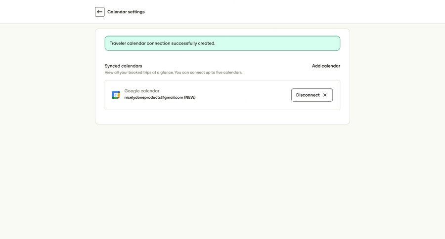 Travelperk
				settings ui page example