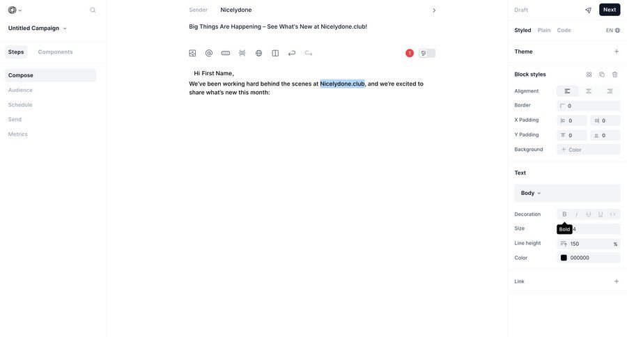Loops screen example