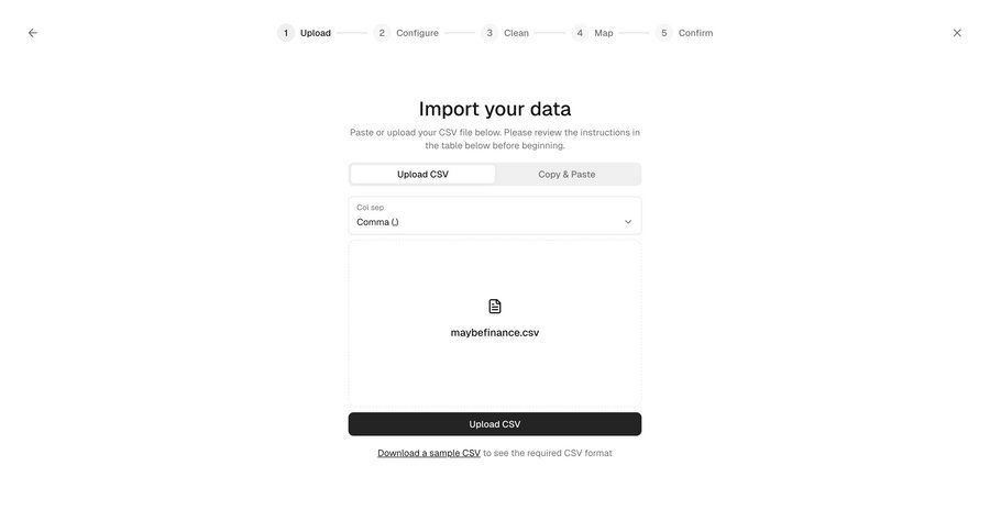 Maybe Finance screen example