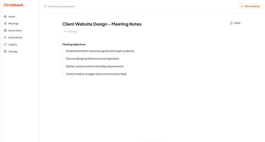 Circleback
			       ux ui design