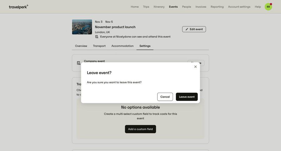 Travelperk screen example