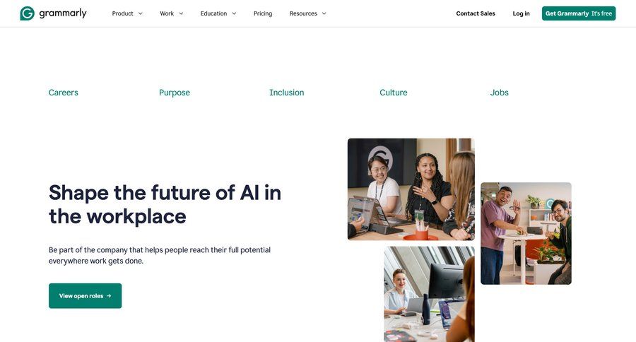 Grammarly
				careers ui page example