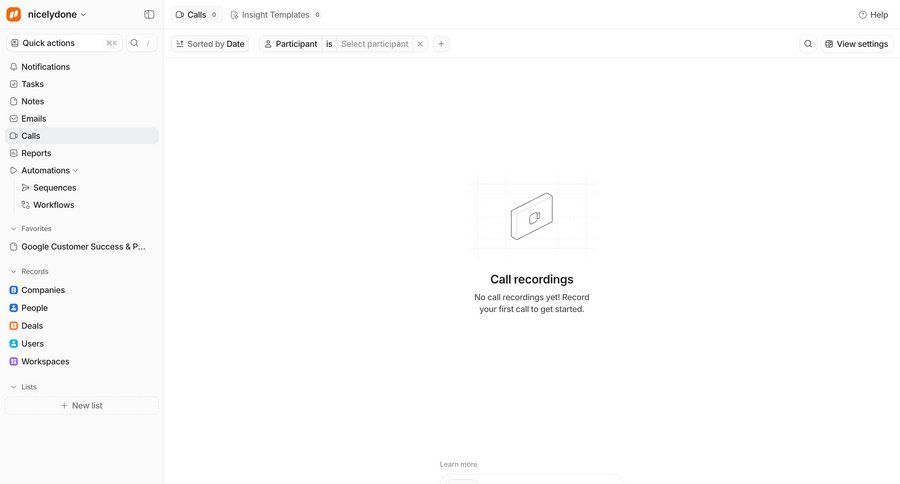 Attio
				settings ui page example