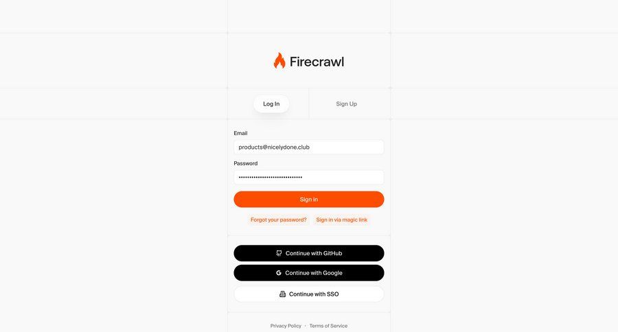 Firecrawl
				signin page example