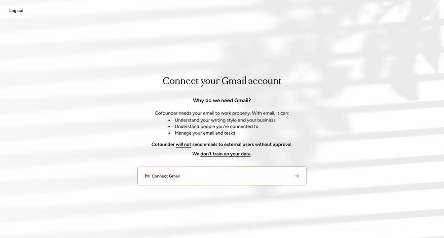 Cofounder screen example