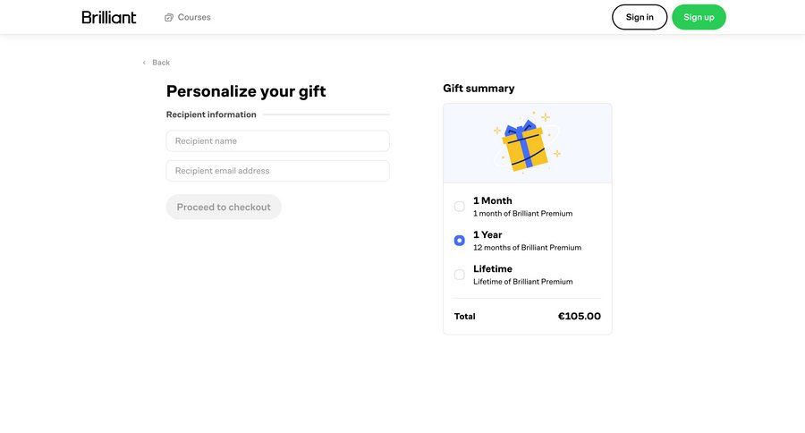 Brillant
				checkout ui page example