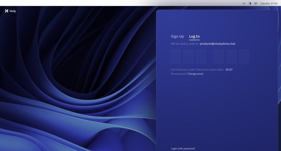 Huly screen example