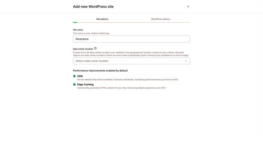 Kinsta screen example