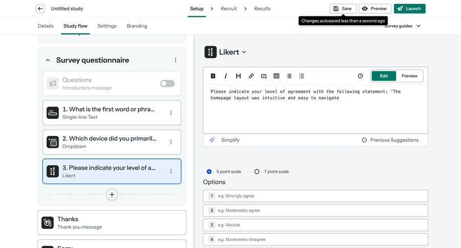 Optimal screen example