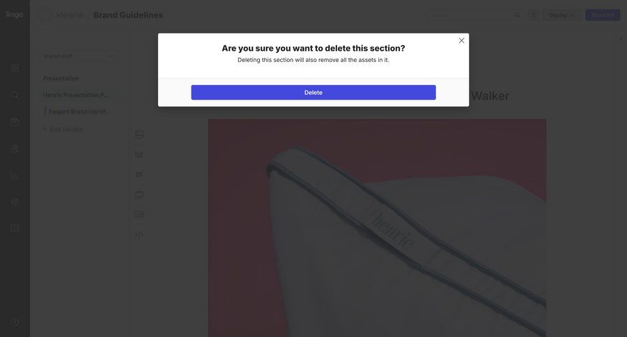 Lingo
			 modal screen confirmation modal dialog confirmation screen ui page example