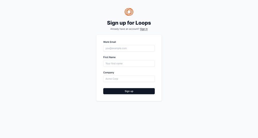 Loops
				signup page example