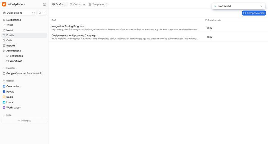 Attio
				notification ui page example