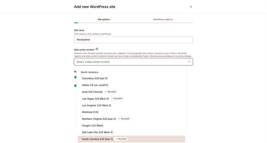 Kinsta screen example