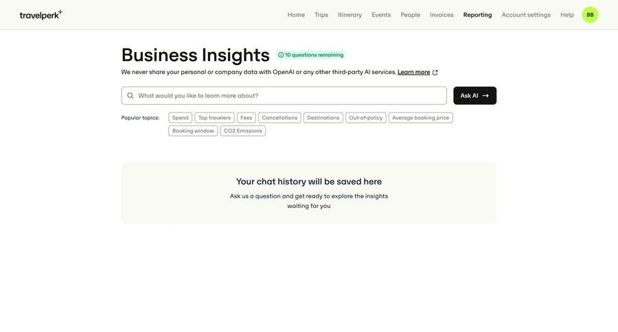 Travelperk screen example