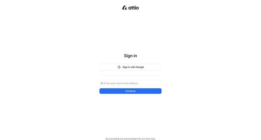 Attio
				signin page example