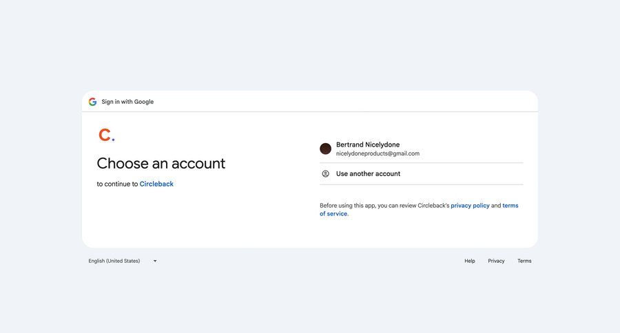 Circleback
			   ux ui design