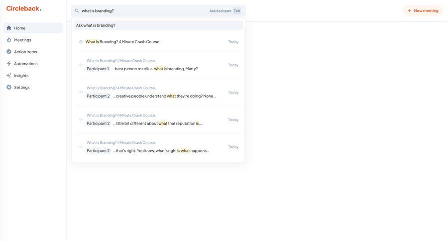 Circleback
			    ux ui design