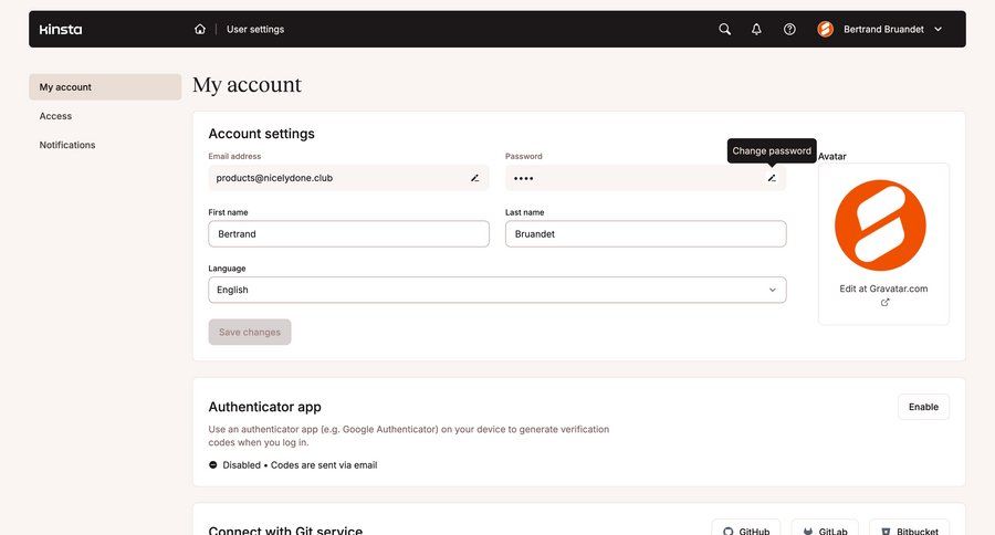 Kinsta
				profile ui page example