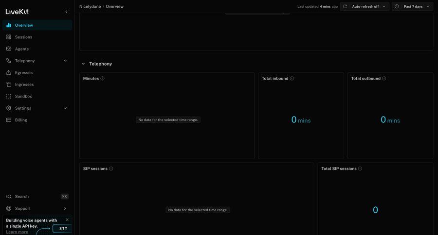 Livekit
				home ui page example